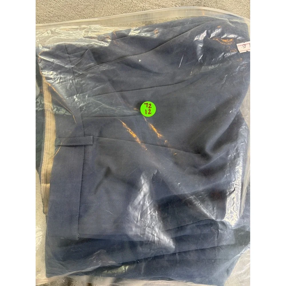 Zanella Mens Pleated Dress Pants Vintage 36x30 Blue Classic Fit